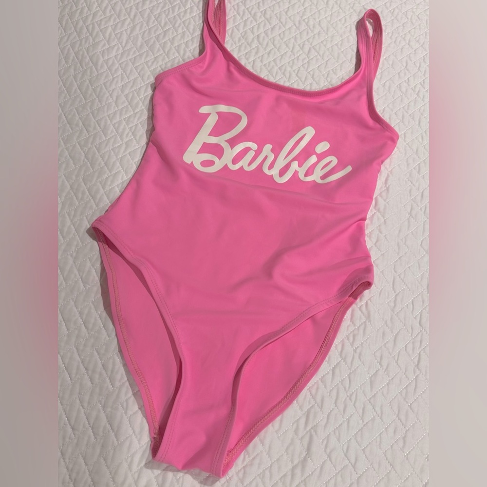 Iconic perfect bubblegum pink Barbie swimsuit. One piece size S/M. Worn once